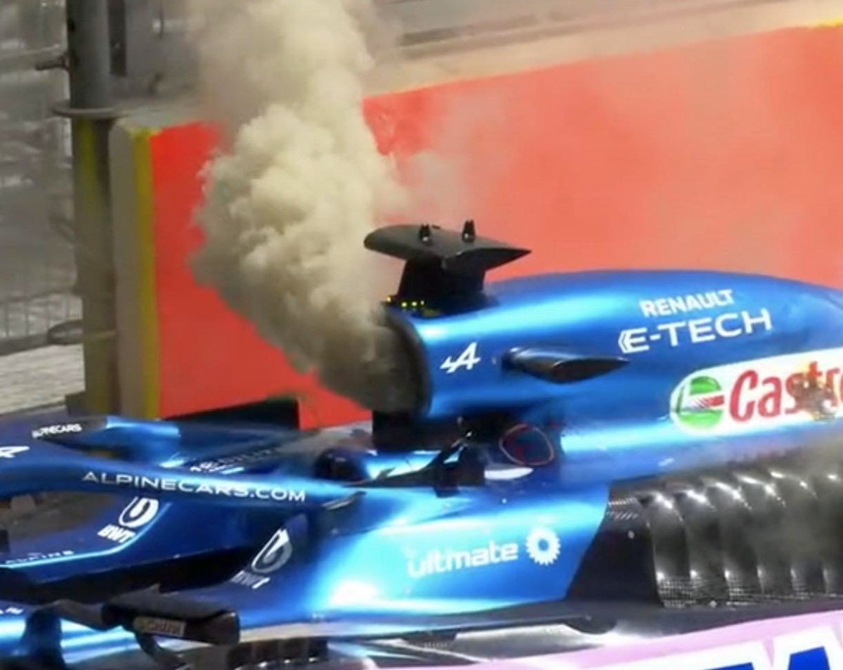 Monopostul lui Pierre Gasly a luat foc înaintea calificărilor din Azerbaidjan