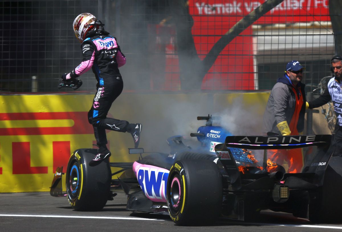 Monopostul lui Pierre Gasly a luat foc înaintea calificărilor din Azerbaidjan