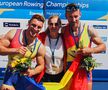 Andrei Cornea și Marian Enache alături de Elisabeta Lipă - aur în proba de dublu vâsle la CE 2024 Szeged FOTO Raed Krishan