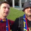 Doi italieni veniți special din Verona au urmărit de la București meciul în care FCSB a devenit campioană