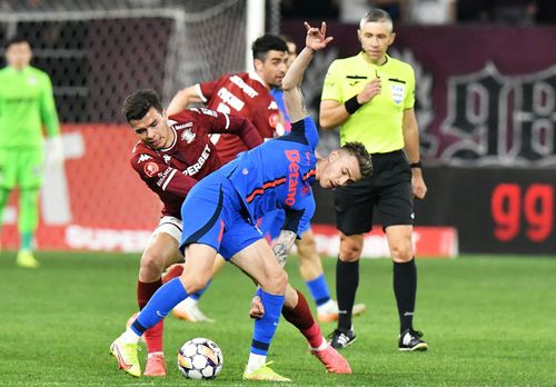 Octavian Popescu în Rapid - FCSB 1-2. Toate cifrele evoluției. Foto: Eduard Vînătoru, GSP