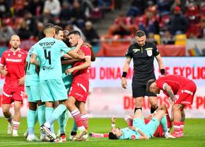 Dinamo marchează pe final și o încurcă pe CFR Cluj » Dan Petrescu a terminat partida în genunchi, iar FCSB are o mână și jumătate pe trofeu