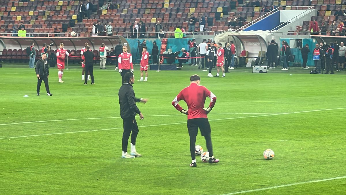Dinamo - CFR Cluj, imagini de la încălzire