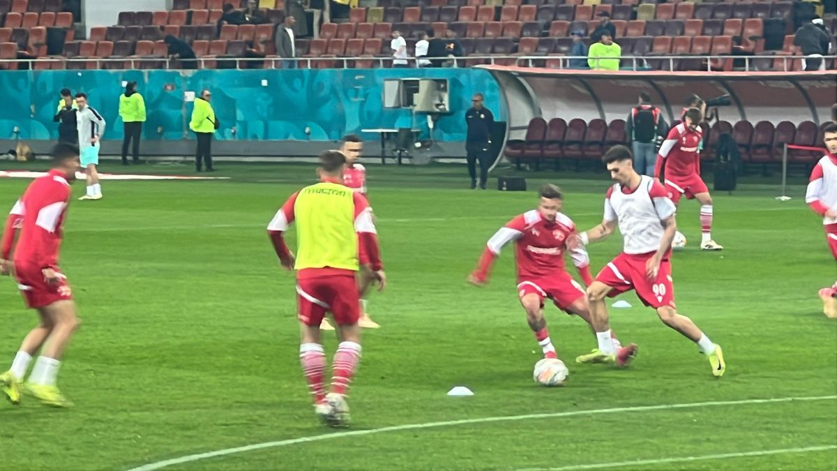 Dinamo - CFR Cluj, imagini de la încălzire