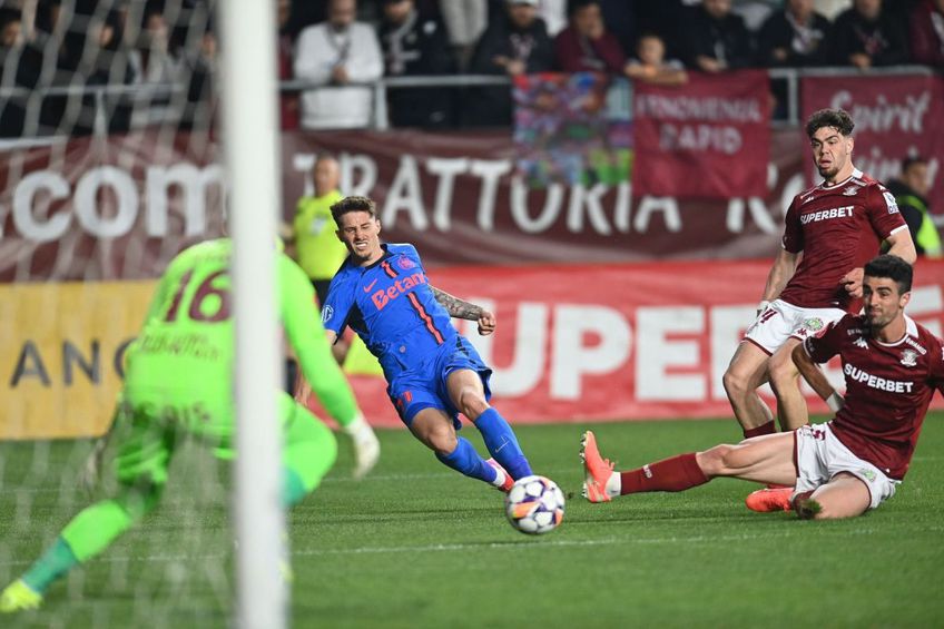 Alex Pașcanu, dreapta jos, s-a accidentat în derby-ul cu FCSB FOTO: Eduard Vânătoru