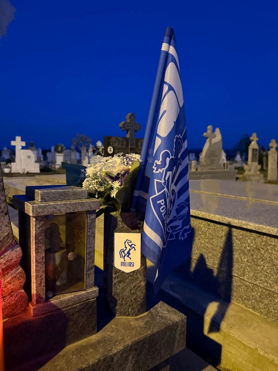Mormântul lui Ionuț Popa de la Arad a fost împodobit la 80 de ani de Poli Iași