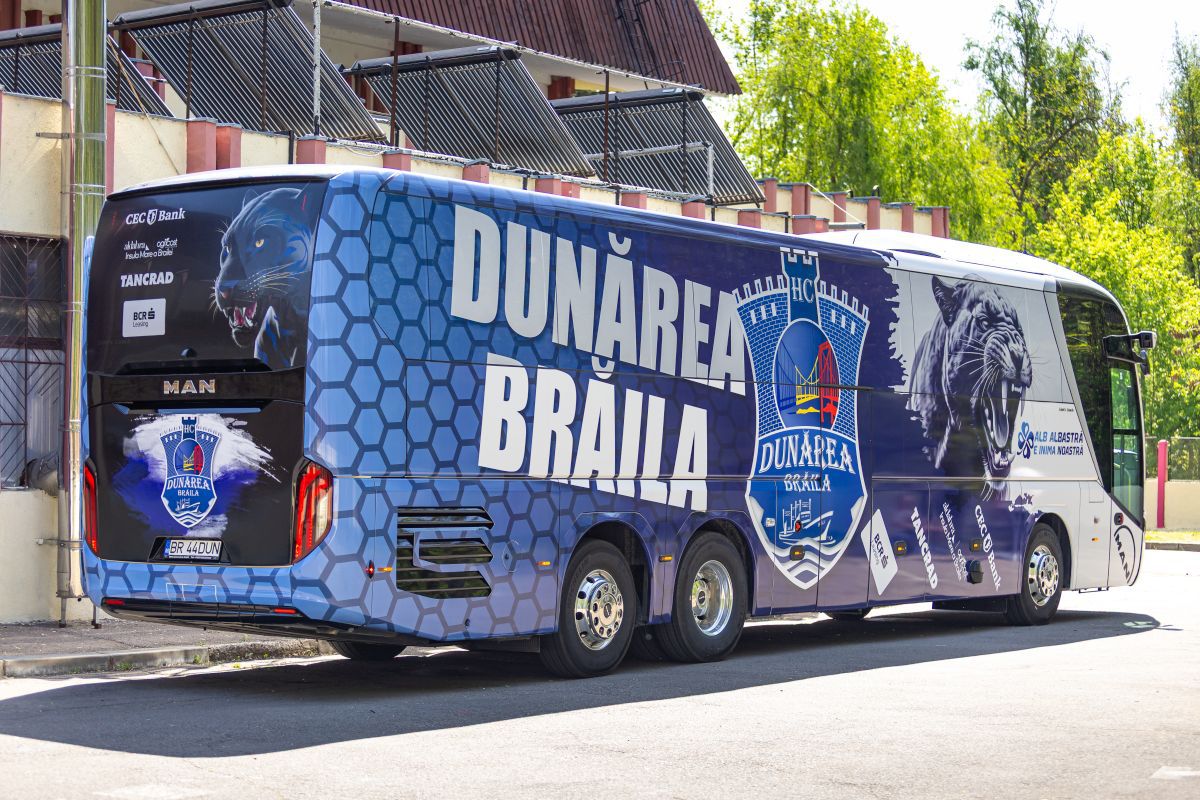 Dunărea Brăila se plimbă cu autocar de 500.000 de euro! Nici echipele din Superliga nu se pot lăuda cu așa ceva