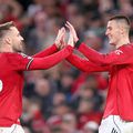 Luke Shaw și Benjamin Sesko, fotbaliștii lui Manchcester United // FOTO: Getty Images