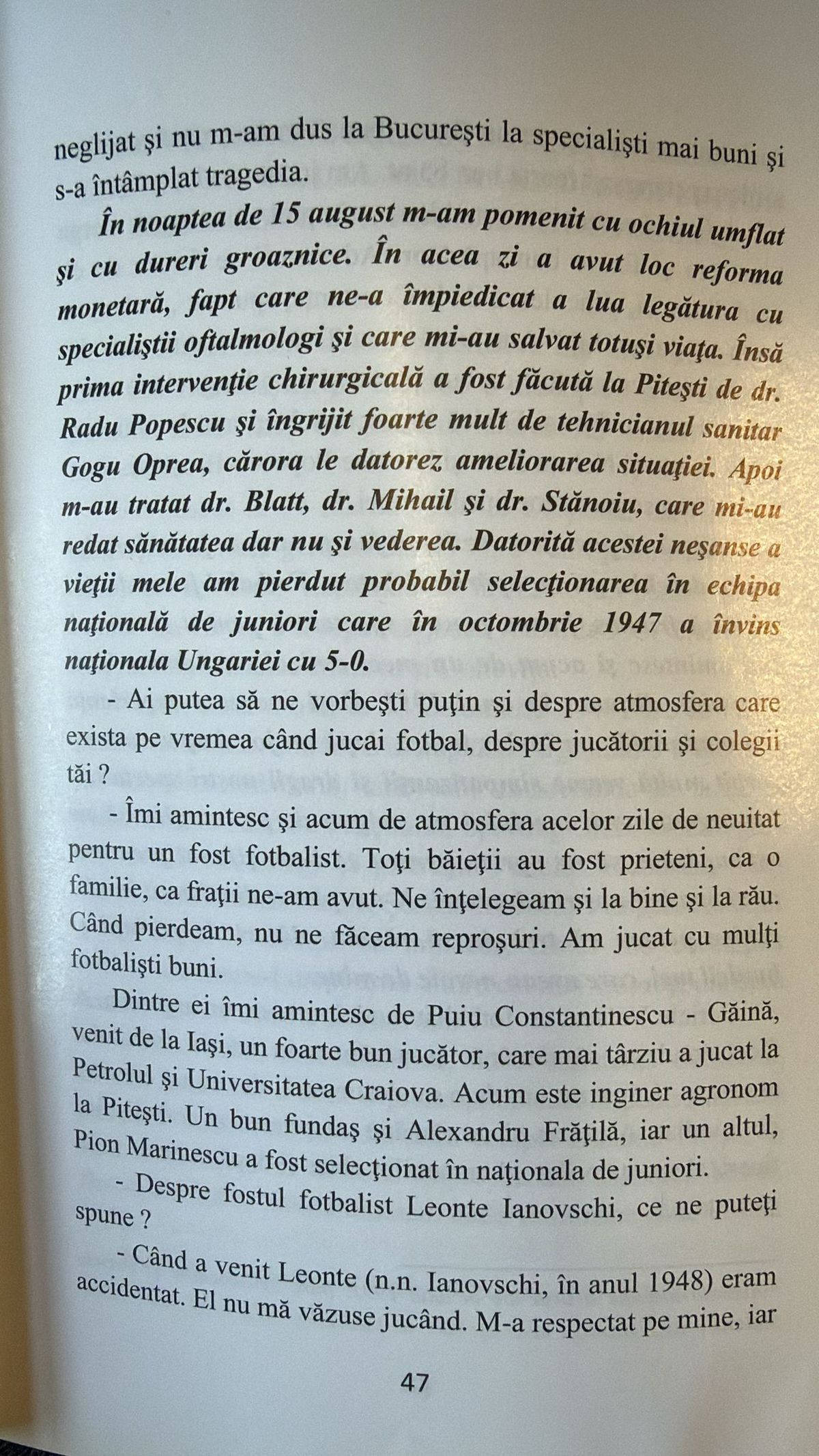 Pericle Valeca, primul „magician” de pe  „Maracana” piteșteană: fotbalistul care impresiona deși vedea cu un singur ochi