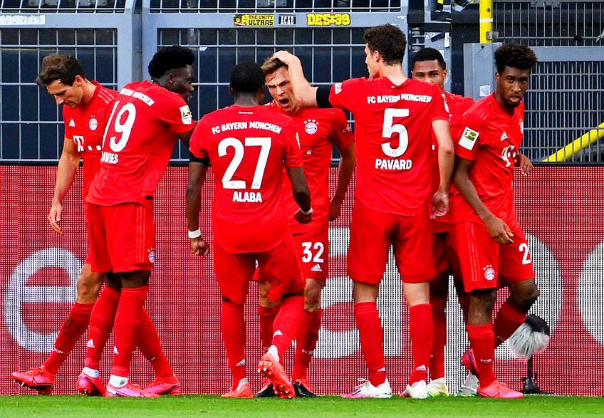 Jucătorii lui Bayern se bucură pentru golul lui Kimmich, foto: Gettyimages