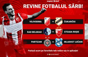 Începe prima ligă din Serbia, campionatul care va permite accesul fanilor pe stadioane din 1 iunie