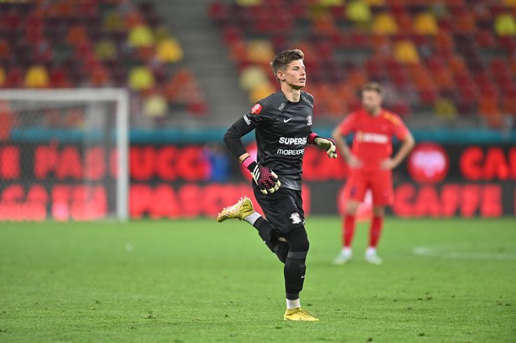 Bogdan Ungureanu a debutat la Rapid în meciul cu FCSB, câștigat cu 5-1 de giuleșteni pe Arena Națională, în etapa 10 de Play-Off 2022/2023 (foto: Raed Krishan/GSP)