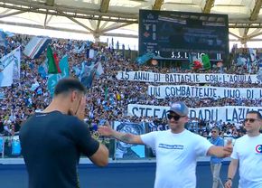 Ștefan Radu a plâns în fața galeriei » Scenografie emoționantă în peluza lui Lazio, la ultimul meci pe „Olimpico”