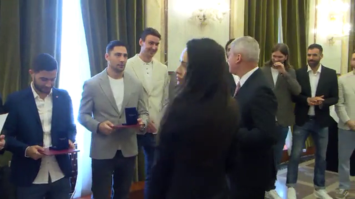 Imagini de neînțeles la sosirea lui Dinamo! » Gardă de onoare, antemergătoare BMW și circulație blocată + decorații de la ministrul de Interne