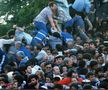 Imaginile Dezastrului Heysel produs pe 29 mai 1985 la Bruxelles, la finala Cupei Campionilor Europeni, Juventus - Liverpool / Foto: Facebook