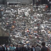 Imaginile Dezastrului Heysel produs pe 29 mai 1985 la Bruxelles, la finala Cupei Campionilor Europeni, Juventus - Liverpool / Foto: GettyImages