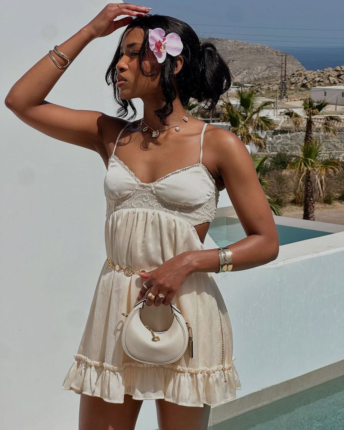 Siyabonga Ngezana, cu soția Mbali Malindi în vacanță în Mykonos