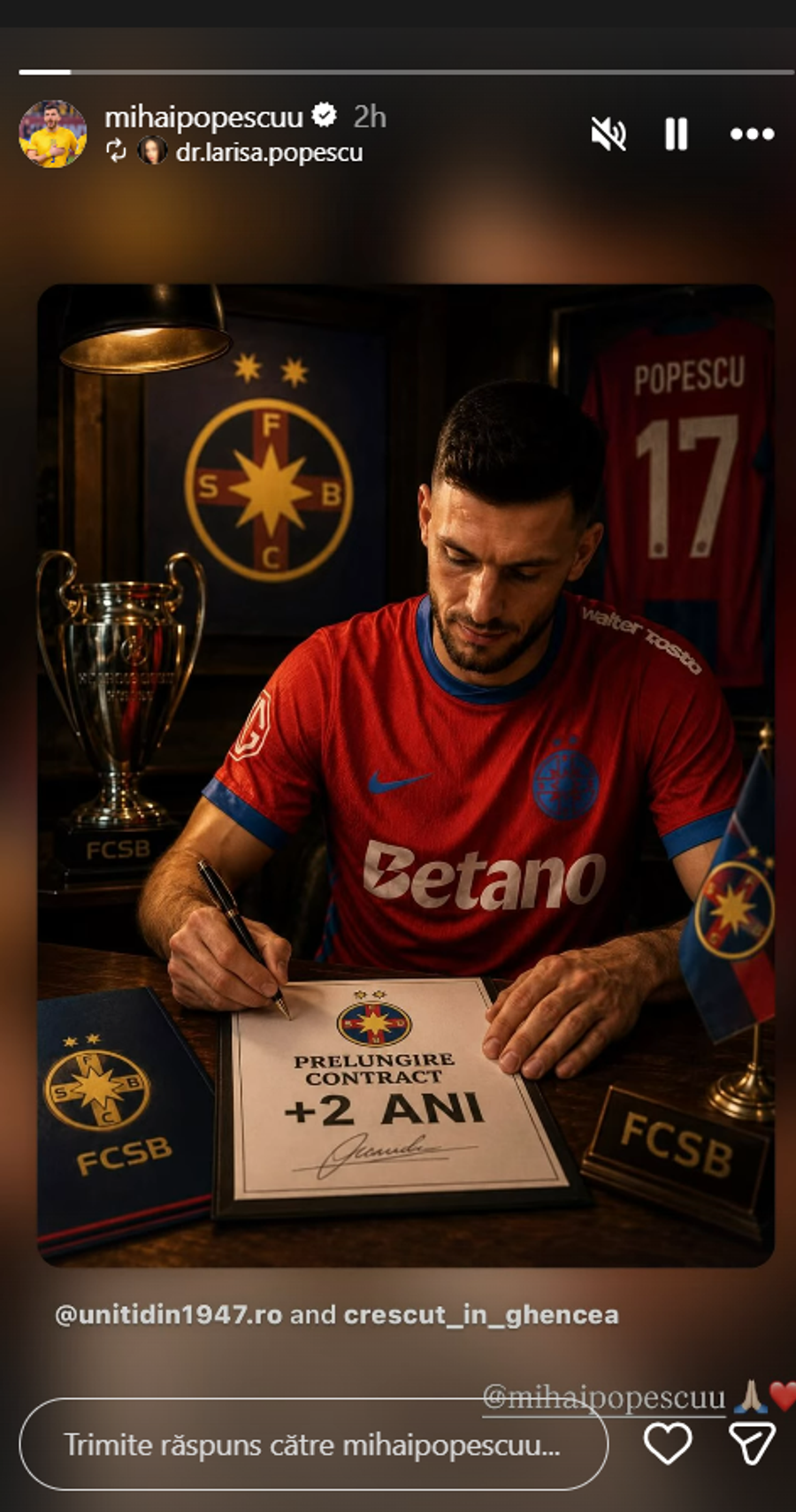 Soția fotbalistului a făcut anunțul » A semnat pe 2 ani cu FCSB