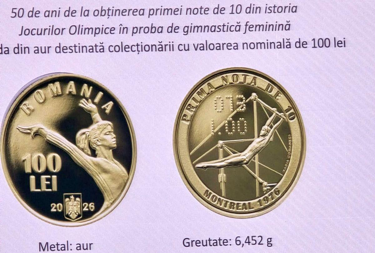 BNR a omagiat-o pe Nadia Comăneci printr-o emisiune numismatică: „O să pun aceste monede lângă medaliile de la Montreal”