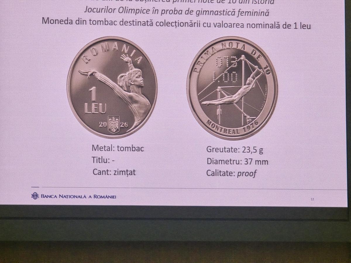BNR a omagiat-o pe Nadia Comăneci printr-o emisiune numismatică: „O să pun aceste monede lângă medaliile de la Montreal”