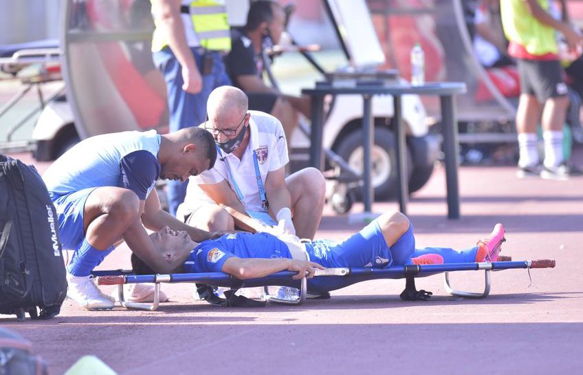 Alexandru Mățan, accidentat în meciul cu Dinamo / FOTO: Cristi Preda