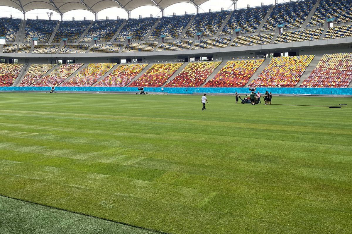GSP.RO a intrat pe Arena Națională în ziua în care s-au finalizat lucrările la noul gazon » Cum arată terenul de 500.000 de euro