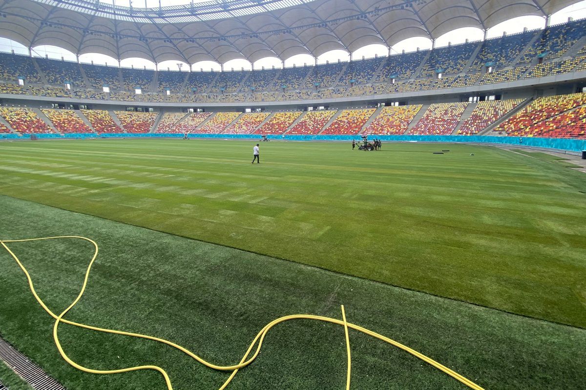 GSP.RO a intrat pe Arena Națională în ziua în care s-au finalizat lucrările la noul gazon » Cum arată terenul de 500.000 de euro