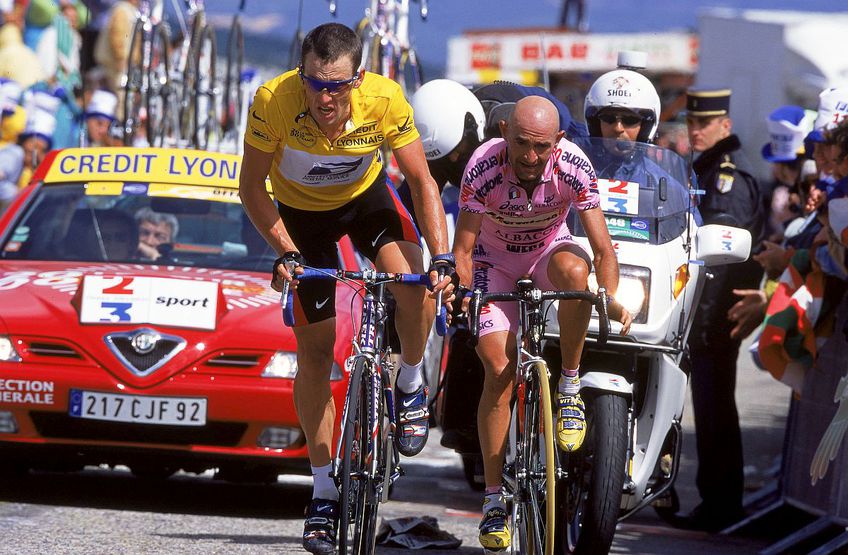 Lance Armstrong și Marco Pantani pe Mont Ventoux, foto: Guliver/gettyimages