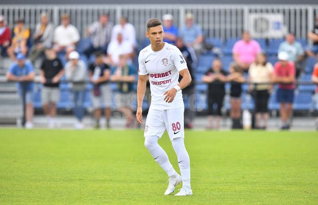 Curaj în fața lui Adrian Mutu » Cum s-a mișcat Cătălin Cîrjan la debutul în tricoul Rapidului