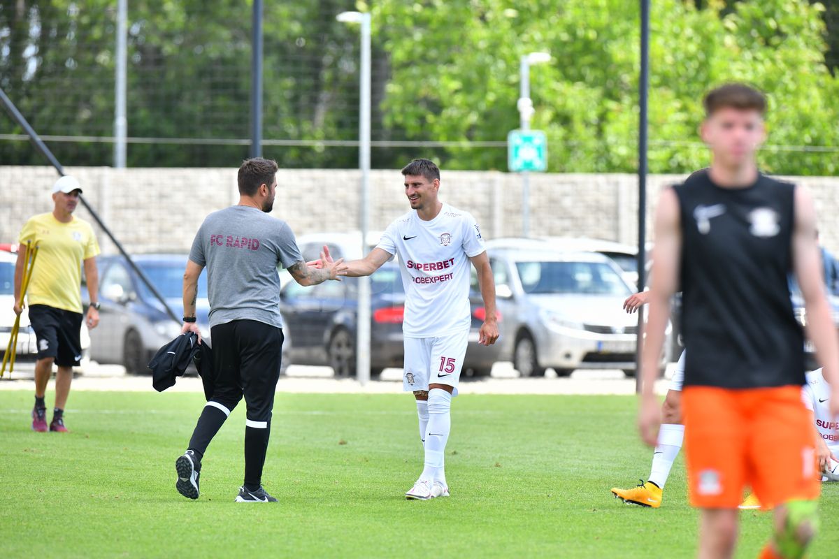 A salvat-o pe Rapid în primul amical, apoi a discutat cu reporterul Gazetei: „Vrem să implementăm lucruri noi”