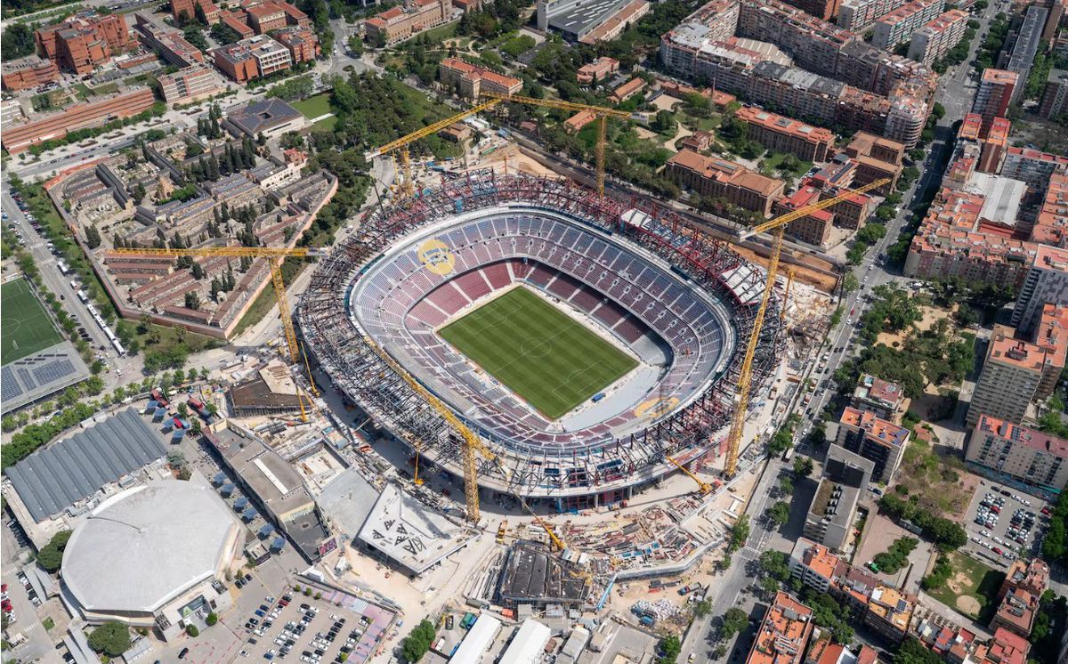 Cum arată Camp Nou după doi ani de lucrări. Foto: Instagram @433