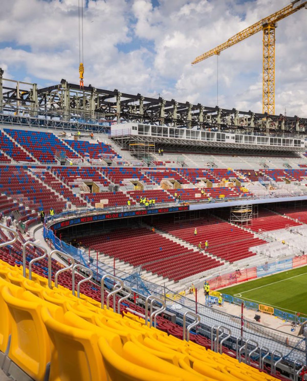 Stadiul actual al lucrărilor de reconstrucție ale Spotify Camp Nou, pe care Barcelona va reveni pe 10 august
