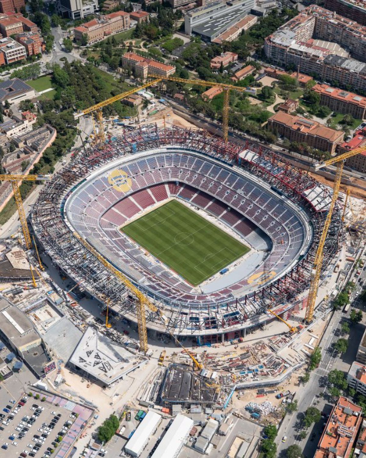 Stadiul actual al lucrărilor de reconstrucție ale Spotify Camp Nou, pe care Barcelona va reveni pe 10 august