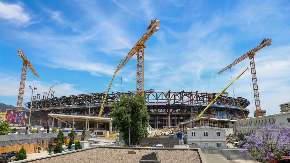 Stadiul actual al lucrărilor de reconstrucție ale Spotify Camp Nou, pe care Barcelona va reveni pe 10 august