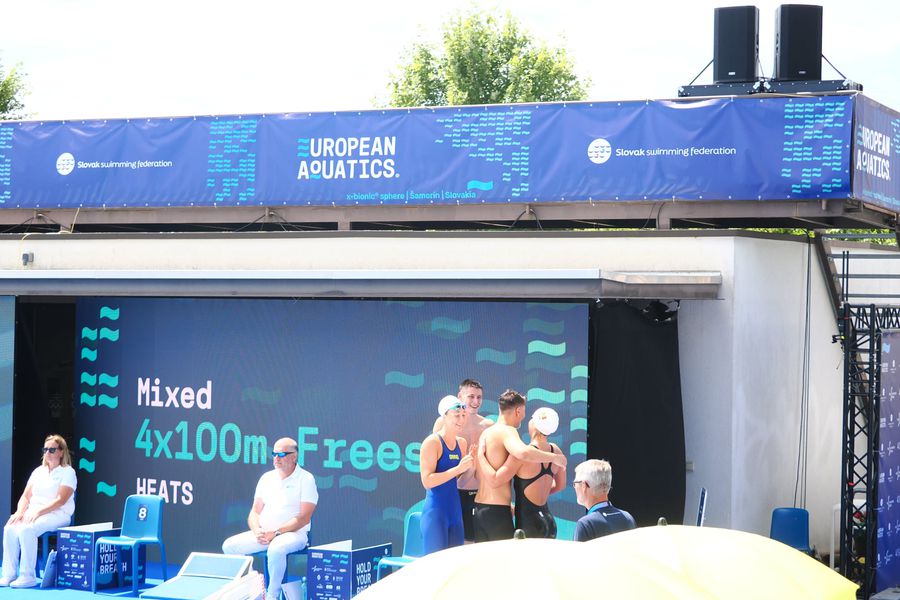 Mihai Gergely, Alexandru Constantinescu, Maysa Rațiu și Ioana-Maria Știrbu / FOTO: Roxana Fleșeru David Popovici, o nouă medalie de aur! Record european pentru înotătorul român + Denis Popescu a luat bronz la 50 m fluture