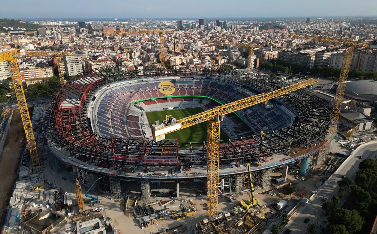 Stadiul actual al lucrărilor de reconstrucție ale Spotify Camp Nou, pe care Barcelona va reveni pe 10 august