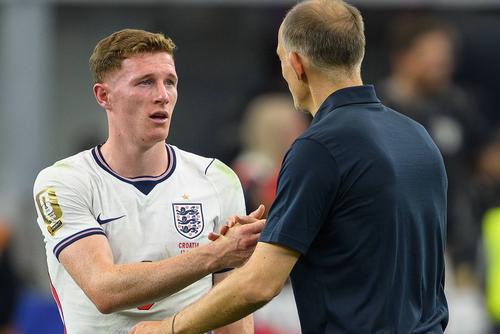 Elliot Anderson și Thomas Tuchel la naționala Angliei / Foto: Imago