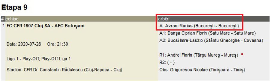 EXCLUSIV Situație scandaloasă în Liga 1! Arbitrul de la CFR - Botoșani are de luat 130.000 € de la ardeleni » Vassaras a fost informat, dar a ignorat cazul!