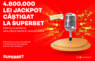 Cel mai mare Jackpot din istoria sloturile în România, 4,8 Milioane de lei a fost lovit la Superbet