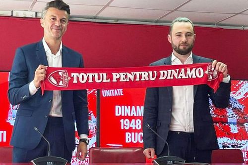 Ovidiu Burcă și Vlad Iacob, la prezentarea noului antrenor de la Dinamo