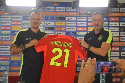 Vlad Chiricheș și Mihai Stoica, după revenirea fundașului la FCSB (foto: Cătălin Stroia)