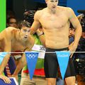 Michael Phelps, în mijloc, unul dintre marii campioni olimpici, foto: Guliver/gettyimages