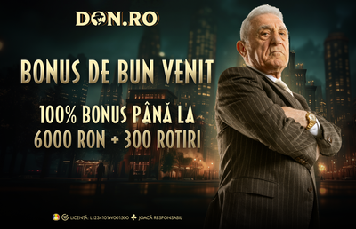 Bonus de bun venit în 3 reprize pe Don.ro