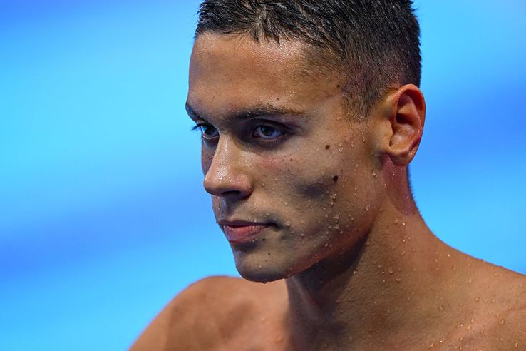 David Popovici, după seriile la 200 m liber în bazinul din Singapore / FOTO: GettyImages