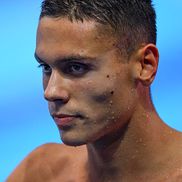 David Popovici, după seriile la 200 m liber în bazinul din Singapore / FOTO: GettyImages