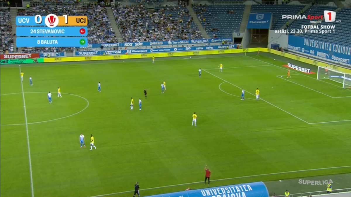 Universitatea Craiova, 12 jucători în meciul cu U Cluj