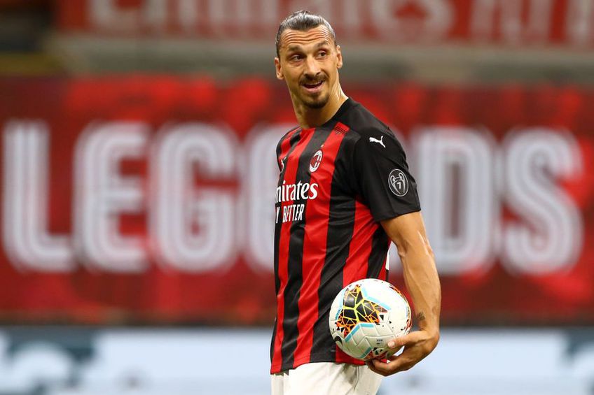 Ibrahimovic, 38 de ani, a înscris șapte goluri după restartul Seriei A, contrbuind decsiv la clasarea Milanului pe locul 6 // foto: Guliver/gettyimages