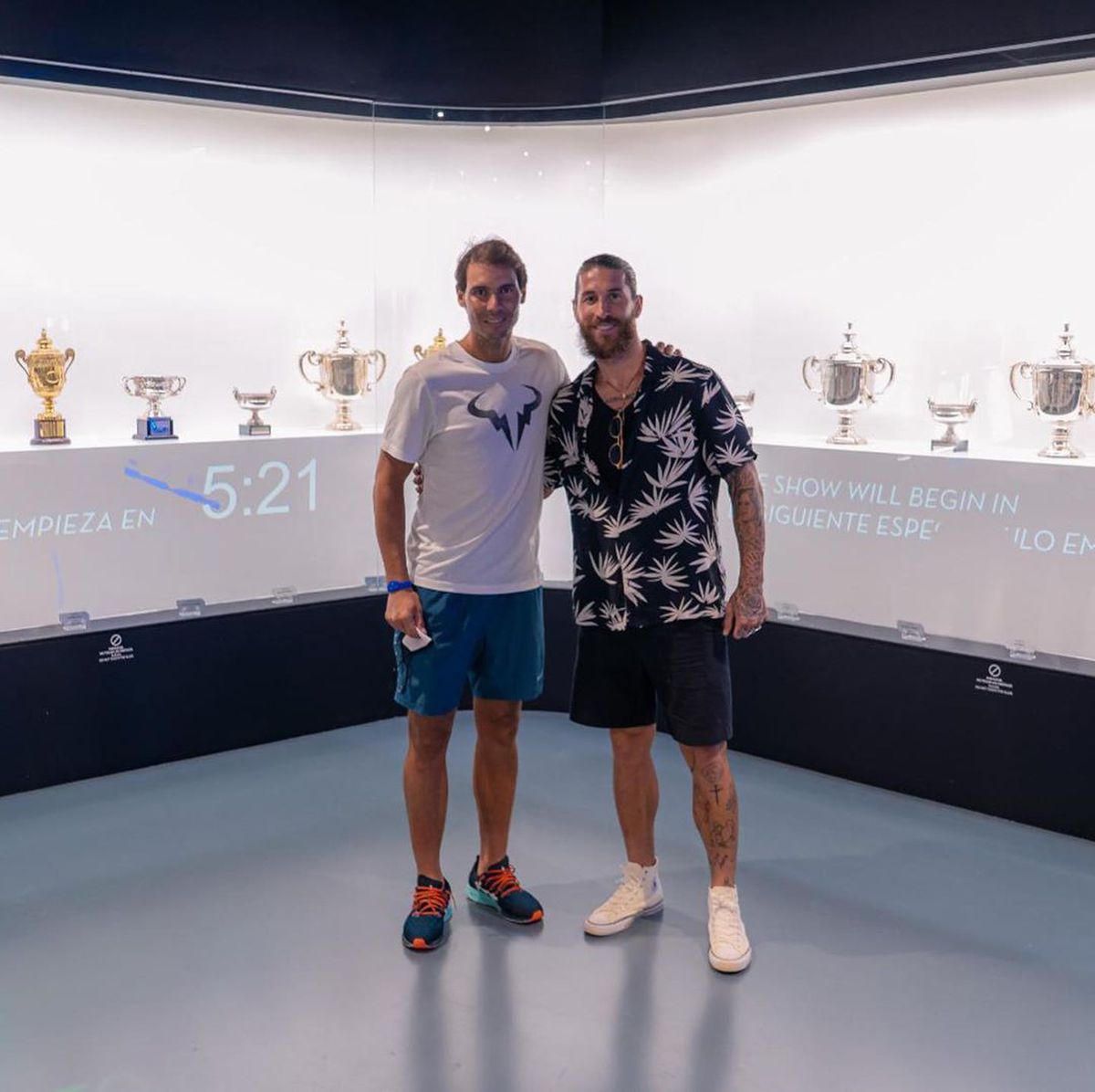 FOTO 111 trofee într-o singură poză!  Sergio Ramos și Rafael Nadal, întâlnirea coloșilor spanioli