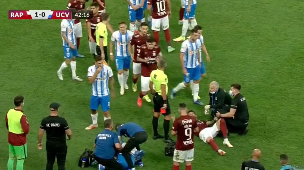 Roșu în derby » Claudiu Belu, eliminat în finalul primei reprize + nervi întinși la maximum pe Arena Națională