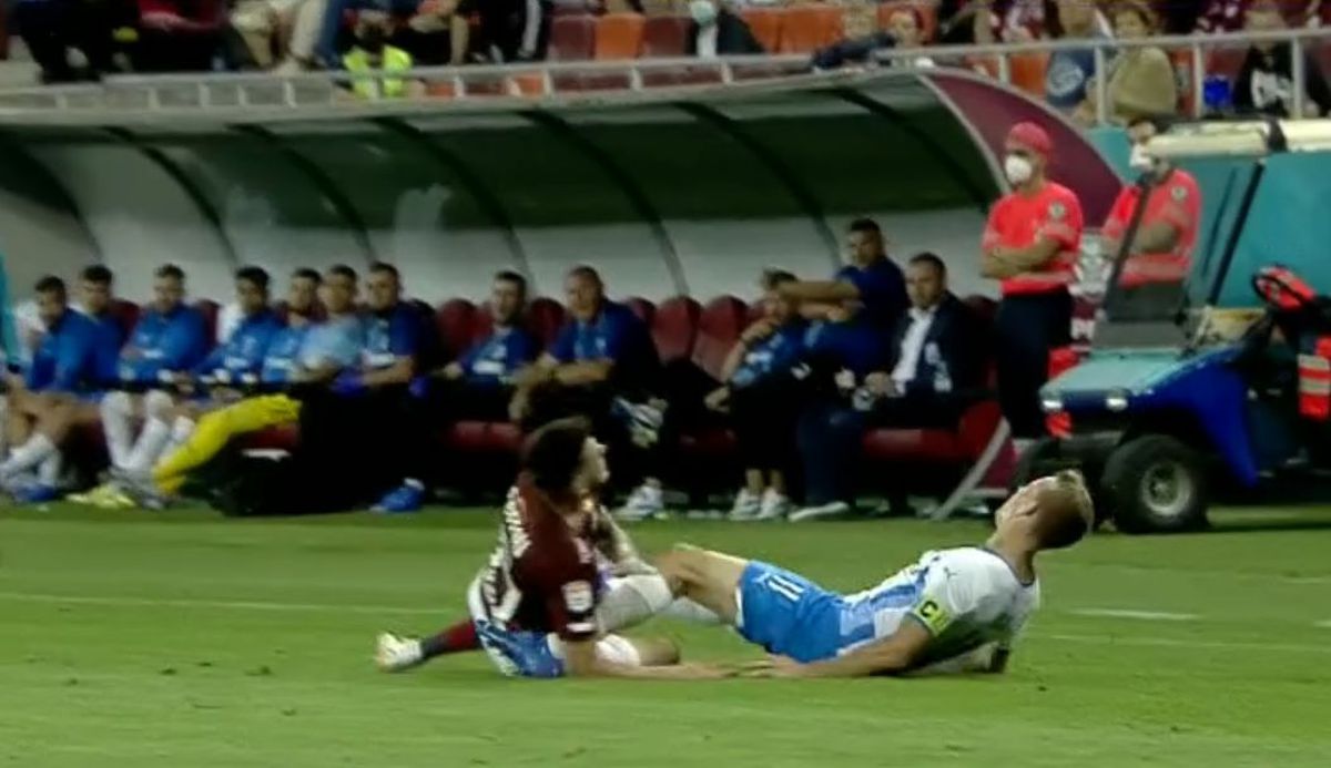 Roșu în derby » Claudiu Belu, eliminat în finalul primei reprize + nervi întinși la maximum pe Arena Națională